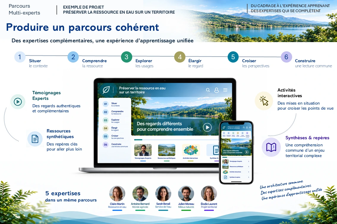 Démonstrateur d’un parcours digital coordonnant plusieurs expertises