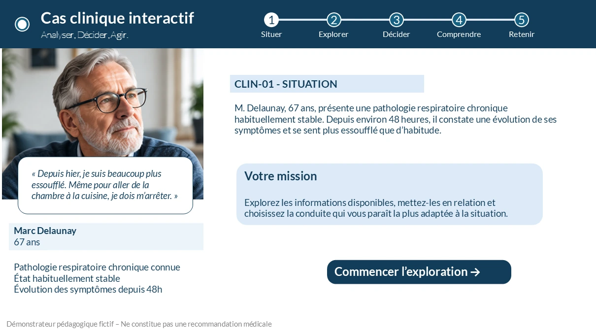 Cas clinique interactif — mise en situation